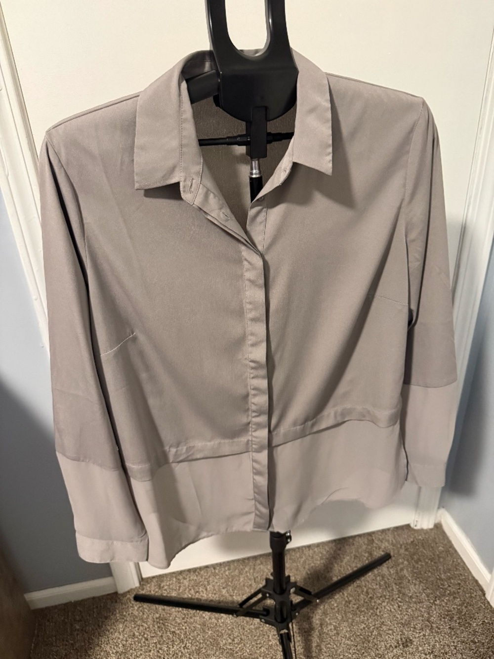 Banana Republic Taupe / Grey Button-Down Shirt